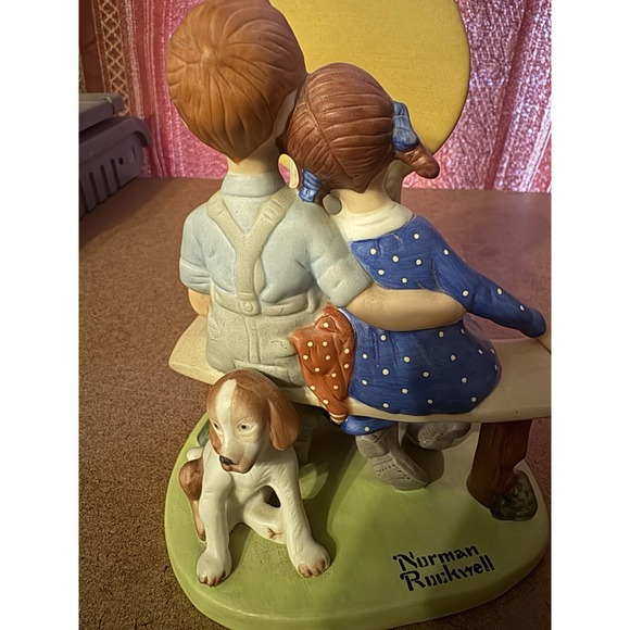 NORMAN ROCKWELL "Young Love" 1980 Figurine Vintage Collectible - Picture 3 of 6